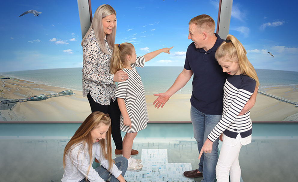 family at blackpool tower