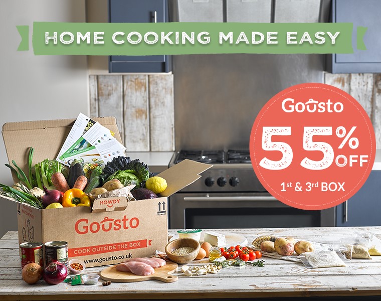 Gousto- now you&#39;re cooking! header image