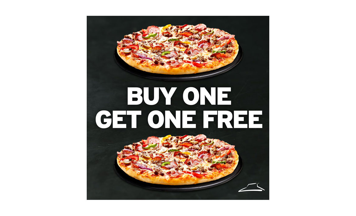 Buy One Get One Free with Pizza Hut delivery header image