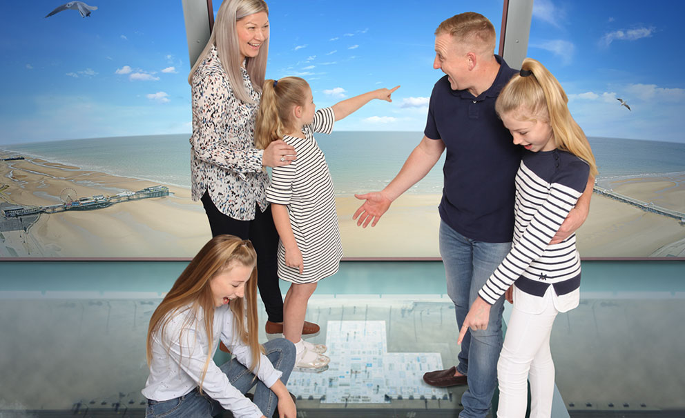 family at blackpool tower eye